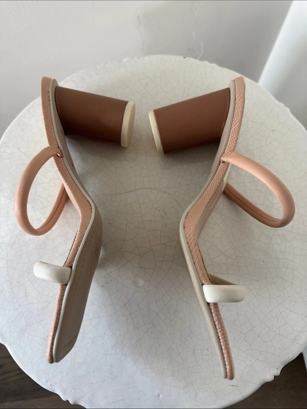 Dolce Vita NOLES Sand and Cream Double-Strap Rounded Block Heel Sandals